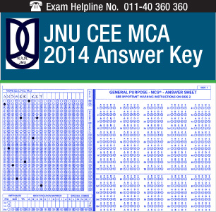 JNU CEE MCA 2014 Answer Key