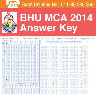BHU MCA 2014 Answer Key