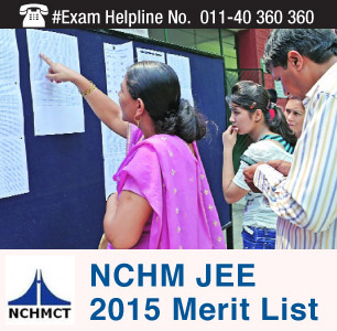 NCHM JEE 2015 Merit List