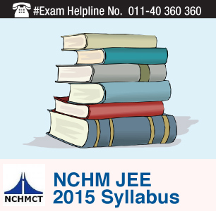 NCHM JEE 2015 Syllabus