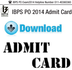 ibps po 2014 call letter