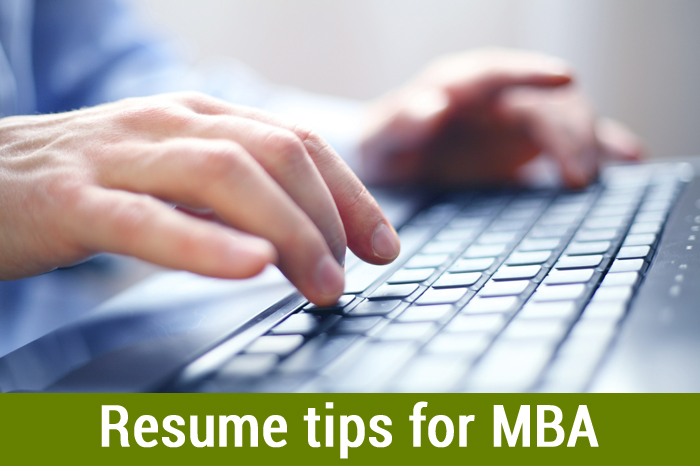 Resume tips for MBA