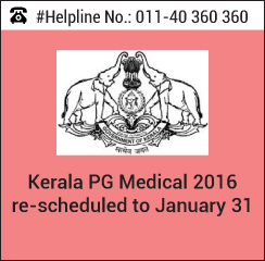 3 in for answers counselling exam level scheduled re Medical 2016 to 31 Kerala January PG