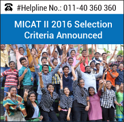 MICA announces renewed selection criteria for MICAT 2016