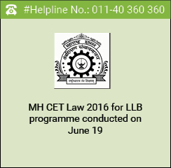 MH CET Law 2016 for LLB programme conducted on June 19