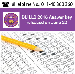 DU LLB 2016 Answer Key released on June 22; file objections by June 27