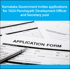 Karnataka Government invites applications for 1624 Panchayath Development Officer and Secretary post