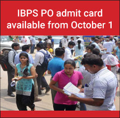 IBPS PO admit card available from October 1