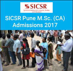 SICSR M.Sc. (CA) Admission 2017 Notification