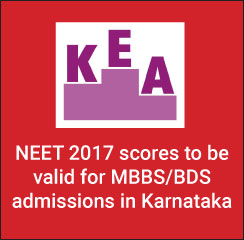 NEET 2017 scores valid for MBBS/ BDS admissions in Karnataka