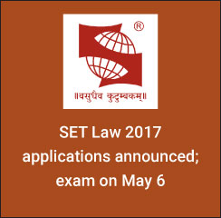 SET Law 2017: Applications announced; exam on May 6