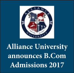 Alliance University announces B.Com Admission 2017