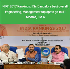 MHRD NIRF 2017 Rankings: IISc Bangalore best overall