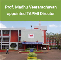 Prof. Madhu Veeraraghavan appointed TAPMI Director