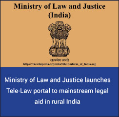 Ministry of Law and Justice launches Tele-Law portal to mainstream legal aid in rural India