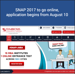 SNAP 2017 to be conducted on December 17 in computer based mode; Application begins from August 10