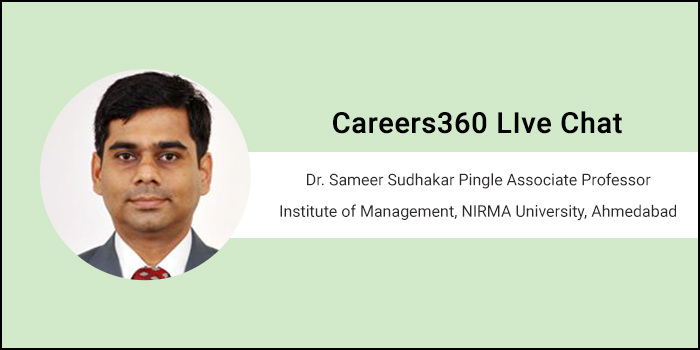 Careers360 Live Chat: Q&A session with Dr. Sameer Sudhakar Pingle, Admission Committee Coordinator, IMNU Ahmedabad