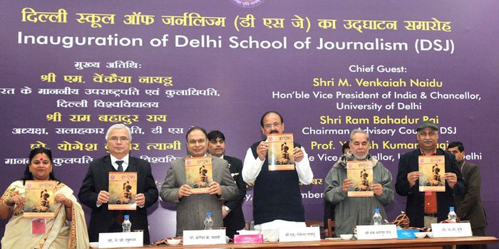 VP M Venkaiah Naidu Inaugurates Delhi School of Journalism; Urges budding journalists to avoid sensationalism