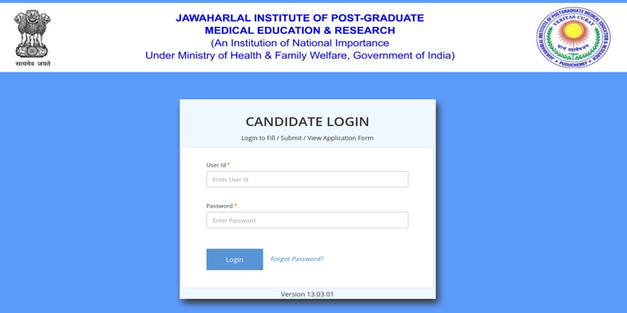 JIPMER Candidate Login 2019