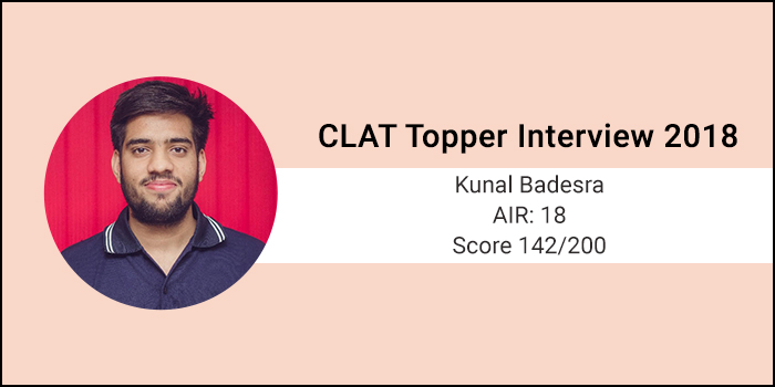 CLAT 2018 Topper Interview: Solve mocks thrice a week after completing syllabus, says Kunal Badesra, AIR 18