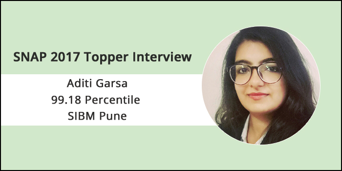 SNAP 2017 Topper Interview: Ensure that no topic goes unrevised for more than a week, says Aditi Garsa of SIBM Pune