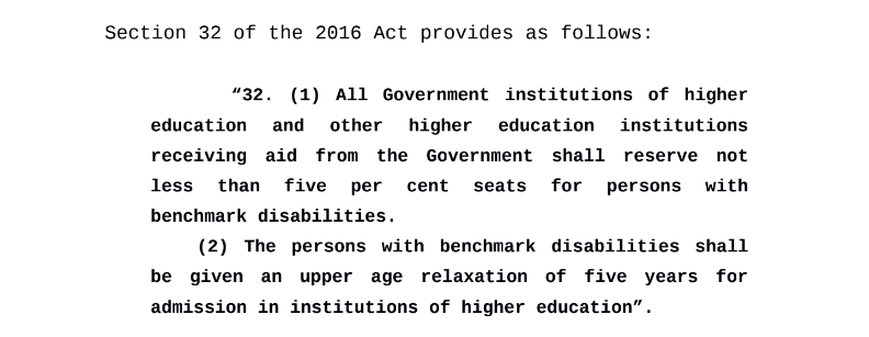 Section 32 - Disabilities Act 2016