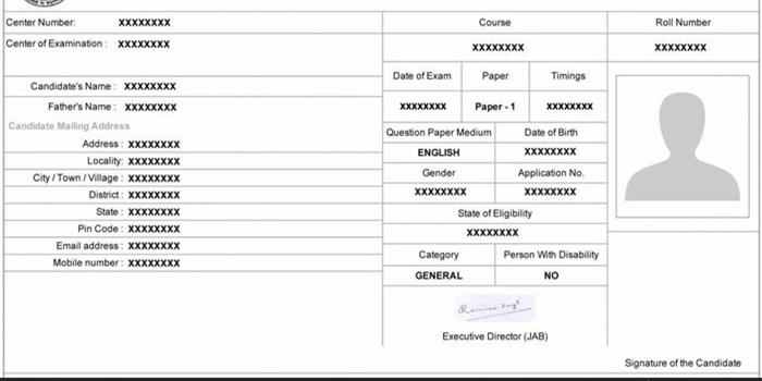 JET Admit Card 2019
