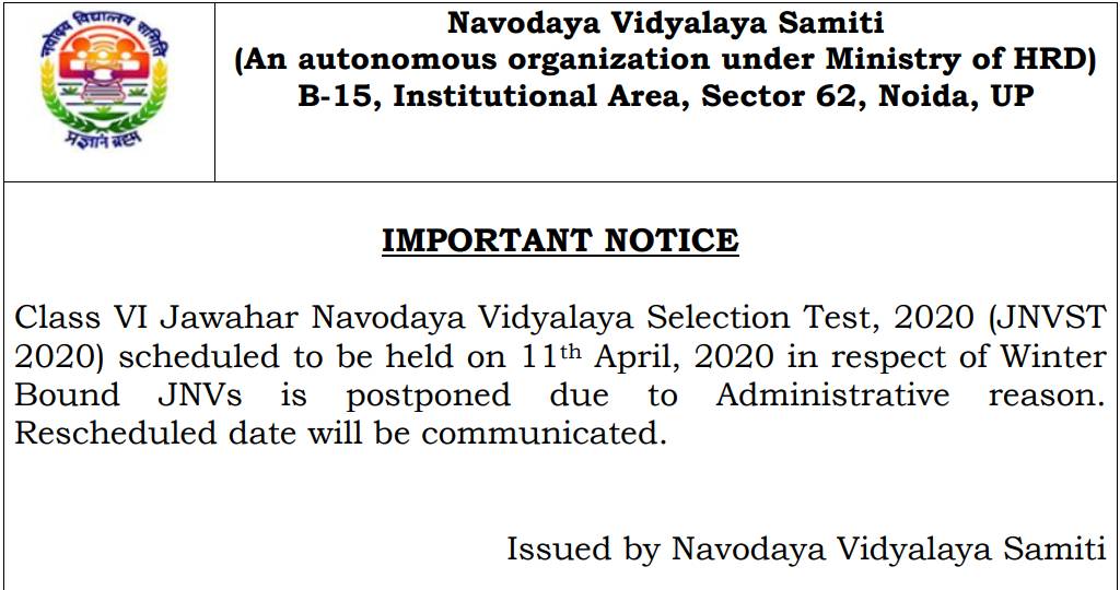 JNVST-Class-6-Exams-phase-2-postponed