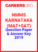 Nmms Karnataka Mat Sat Question Paper Answer Key 2019