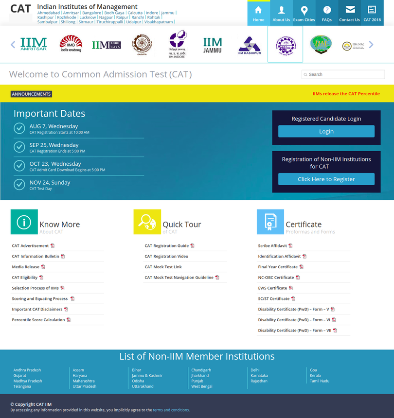 CAT Mock Test 2020 Practice Free Online Mock Tests