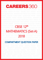 CBSE Class 12th Mathematics 2018 Compartment Question Papers (Set A) - Download Free PDF