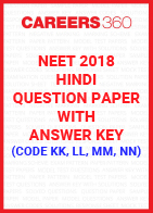 NEET 2018 Hindi Question Paper with Answer Key (Code KK, LL, MM, NN)