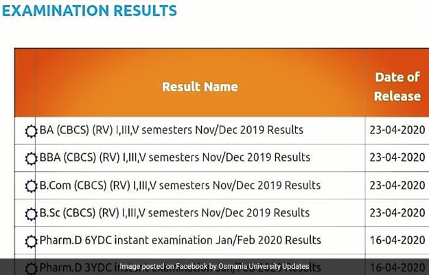 Osmania University Releases UG Revaluation Result For Odd Semester Exam 2019 Osmania University Releases UG Revaluation Result For Odd Semester Exam 2019
