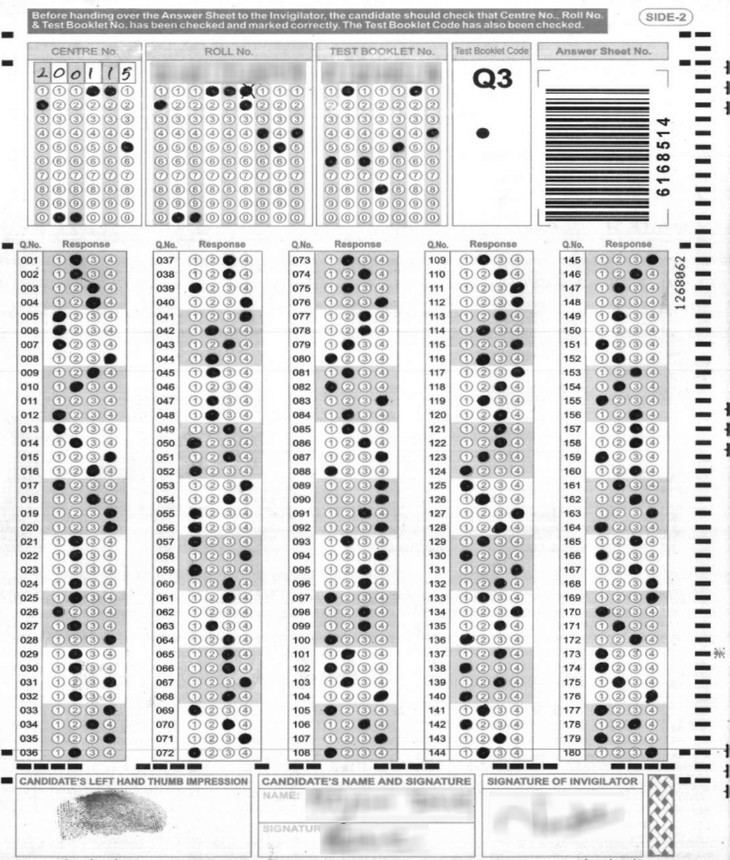neet omr sheet 2020 answer sheet how to challenge answer sheet download