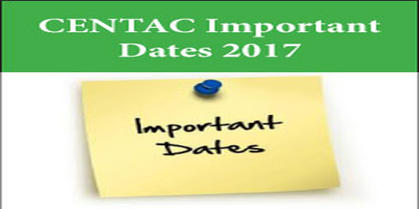 CENTAC Important Dates 2017