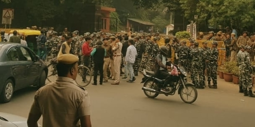 JNU March: Students detained, metro stations closed