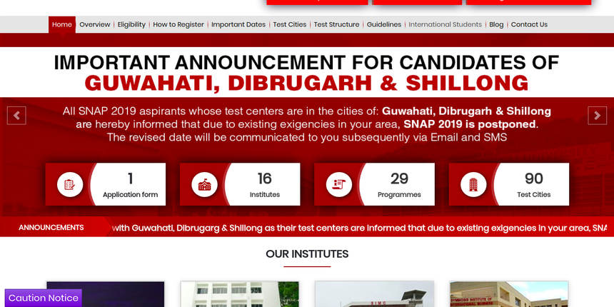 SNAP 2019 postponed in Dibrugarh, Shillong & Guwahati due to CAB protest