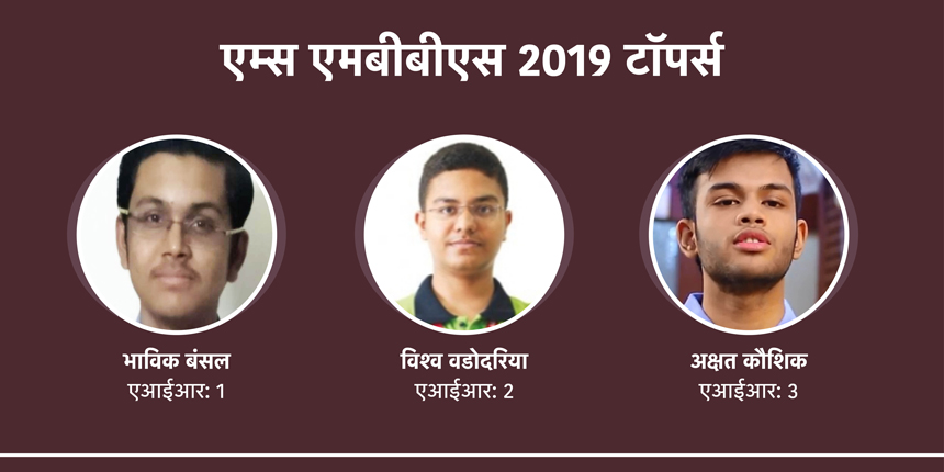 एम्स एमबीबीएस 2019 टॉपर्स (AIIMS MBBS 2019 Toppers)