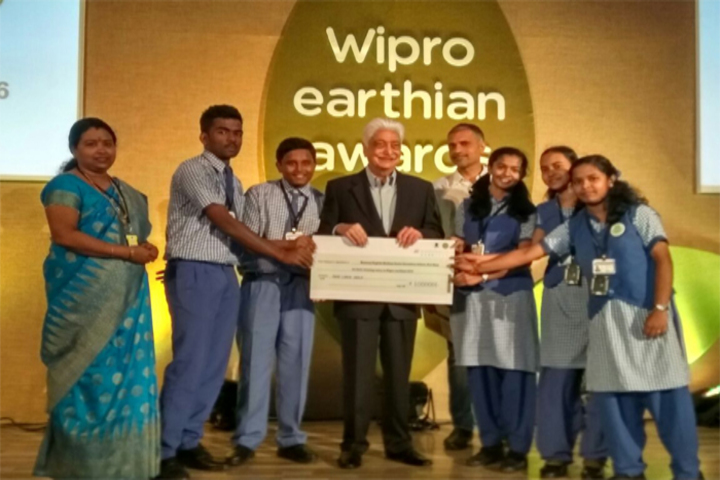 kamaraj english medium school - wipro earthian award
