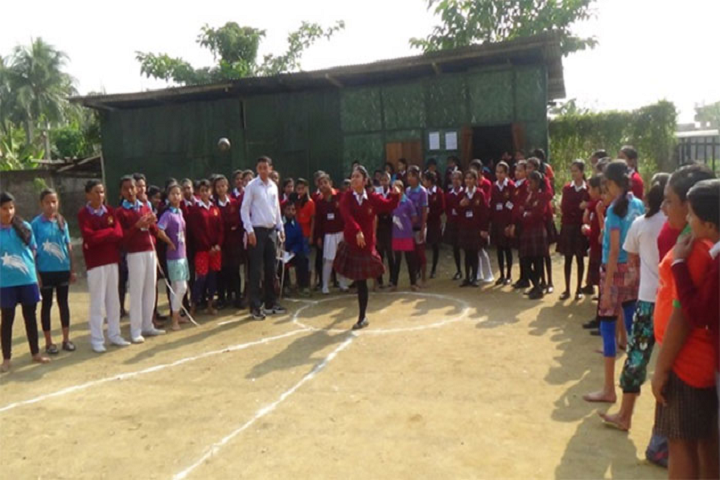 The Little Stars Senior Secondary School- Throwball Activity