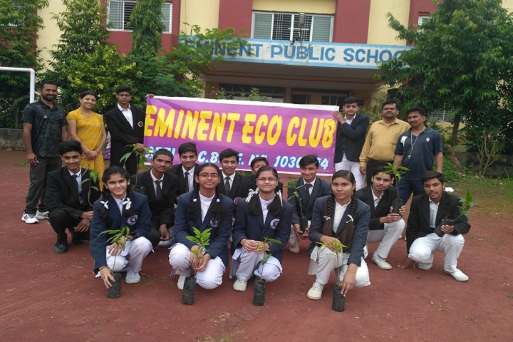 Eminent Public School-Campus-View front with students