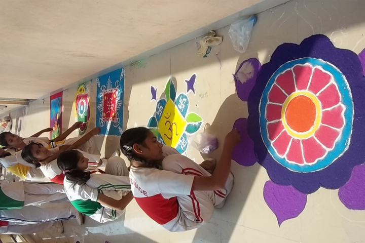 Gurukul The Real English Medium School-Rangoli Competition