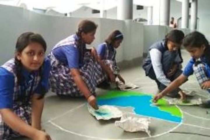 Nirmala English Medium School-Rangoli Compitition