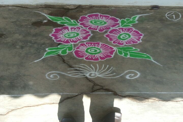 South East Central Railway Mixed Higher Secondary School-Rangoli Competition