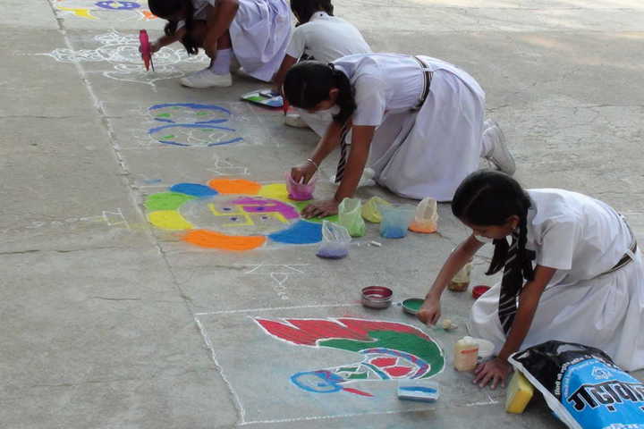 St JosephS Convent Senior Secondary School-Rangoli Competition