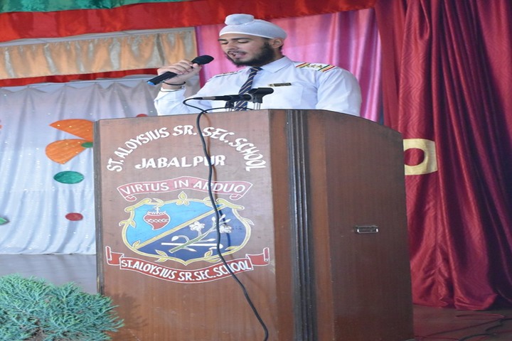 St Aloysius Senior Secondary School-Student Speech