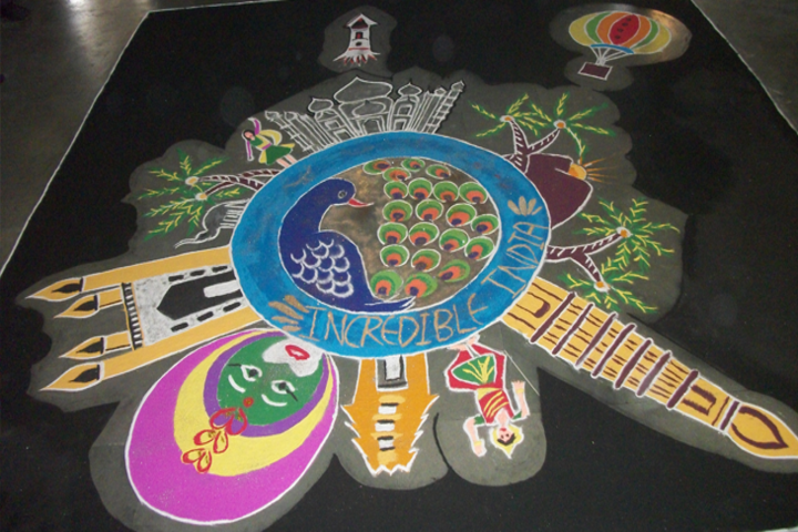 St Georges Convent High School-rangoli