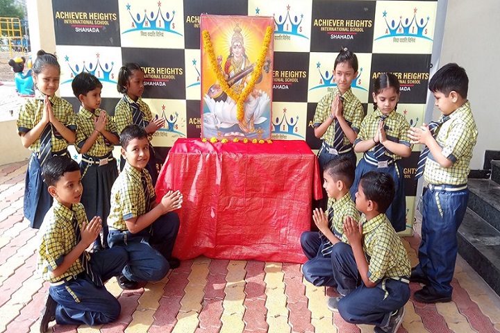 Achievers Heights International School-Saraswati pooja