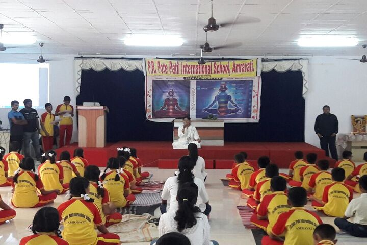 P R Pote Patil International School-International Yoga Day