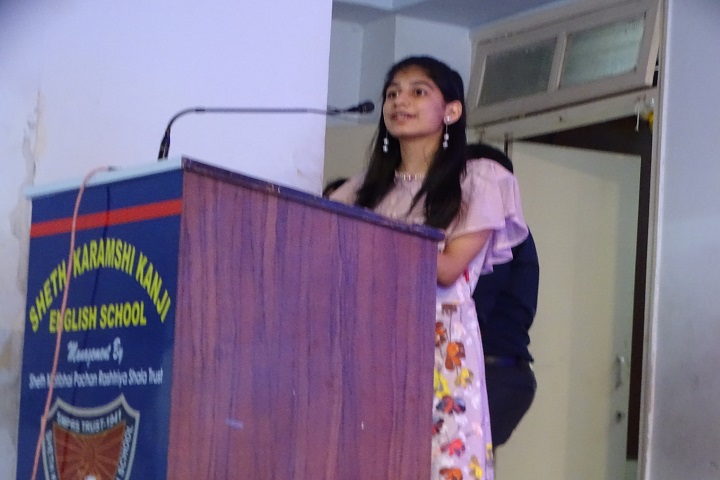 Sheth Karamshi Kanji English School-Speech